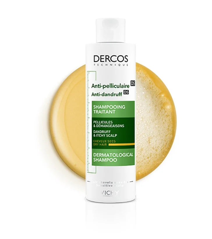 VICHY DERCOS SHAMPOING ANTIPELLICULAIRE DS CHEVEUX SECS 200 ML