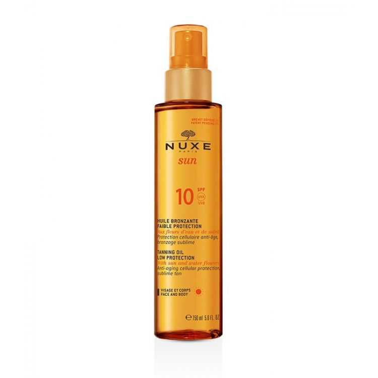 NUXE SUN HUILE BRONZANTE FAIBLE PROTECTION SPF10 150 ML
