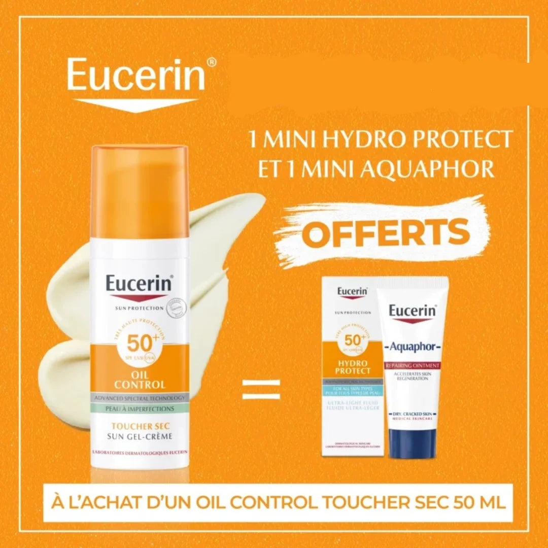 EUCERIN PACK OIL Control 50ml+Hydro Protect 5ml+Baume Reparateur 5ml