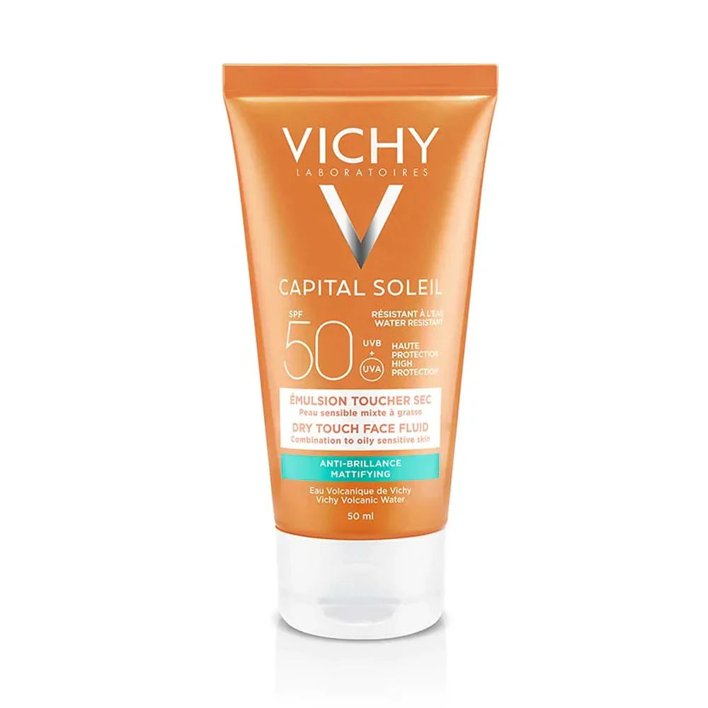 VICHY CAPITAL SOLEIL EMULSION PROTECTRICE ANTI BRILLANCE PEAU MIXTE A GRASSE 50 ML SPF 50