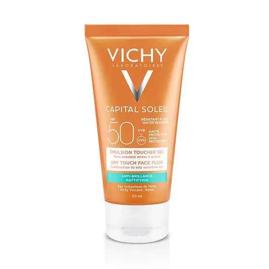 VICHY CAPITAL SOLEIL EMULSION PROTECTRICE ANTI BRILLANCE PEAU MIXTE A GRASSE 50 ML SPF 50