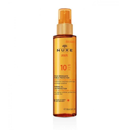 NUXE SUN HUILE BRONZANTE FAIBLE PROTECTION SPF10 150 ML