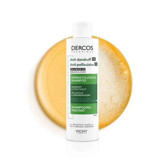 Vichy Dercos Shampoing Antipelliculaire 200ml Cheveux Normaux à Gras.