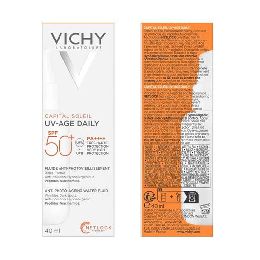Soin solaire visage Vichy SPF50+ anti-photovieillissement